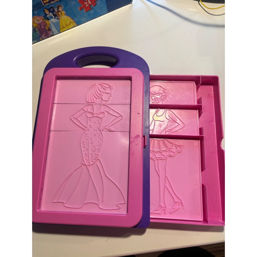 Melissa Doug Fashion Princess Design Kit Rubbing Plates Kids Art Activity Set
